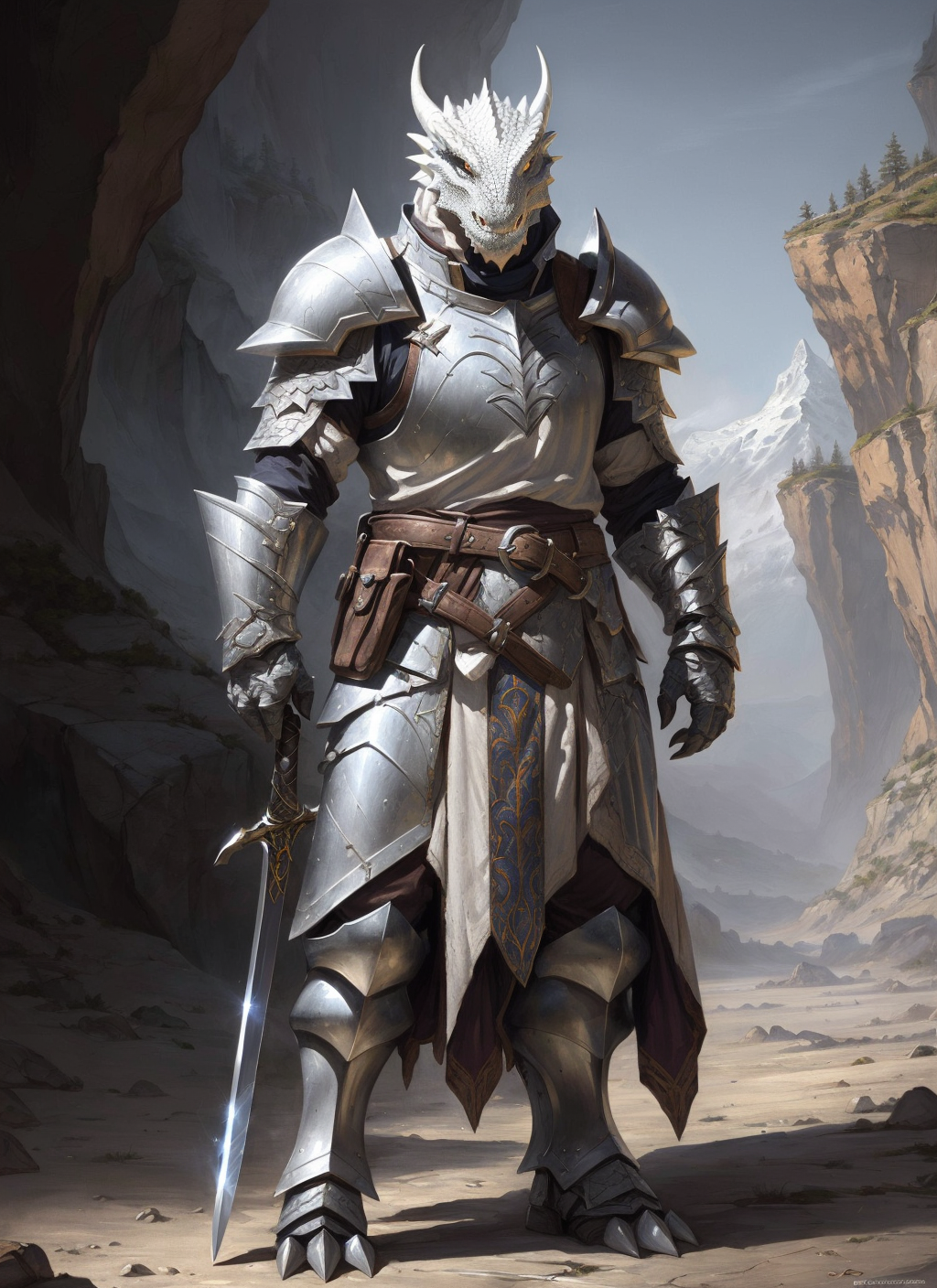 22072198-1650465309-white dragonborn, solo, male, standing, full body, male focus, horns, belt, armor, helmet, shoulder armor, gauntlets, facing vie.png